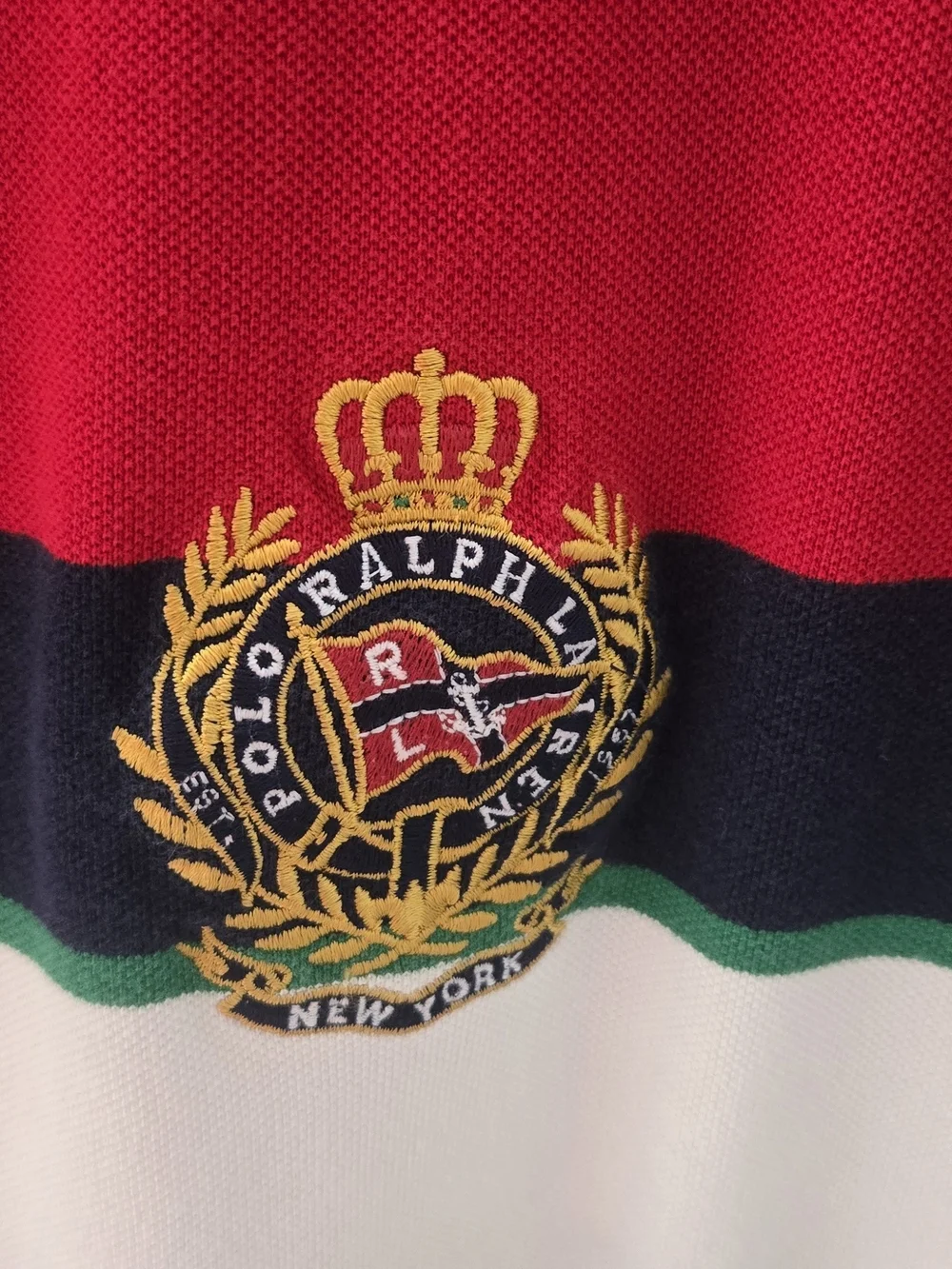 Ralph Lauren Multi-Stripe Polo Shirt - Red, Blue, Green, Yellow, Black, White